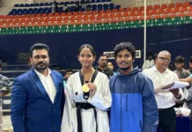 టైక్వాండో పోటీల్లో సత్తా చాటిన హన్సిక