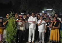 గజానన్ సొసైటీ కాలనీలో సీసీ రోడ్డు ప్రారంభం