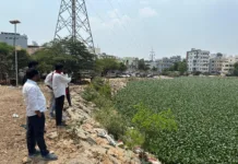 హైదర్ నగర్ అలీ తలాబ్ చెరువును సందర్శించిన యంసిపిఐ(యు) నాయకులు