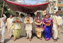 ప్రగతి ఎన్క్లేవ్ కాలనీలో ఘనంగా శ్రీ సీతారాముల కల్యాణం