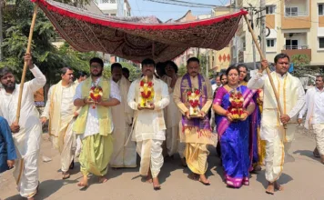 ప్రగతి ఎన్క్లేవ్ కాలనీలో ఘనంగా శ్రీ సీతారాముల కల్యాణం