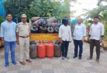 కమర్షియల్ గ్యాస్ సిలిండర్లను చోరీ చేస్తున్న వ్యక్తి అరెస్టు.. 31 సిలిండర్లు స్వాధీనం..