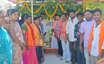 ఘనంగా రేణుక ఎల్లమ్మ ఆలయ ప్రారంభోత్సవం.. పూజలు చేసిన టీఆర్పీ నాయకులు..