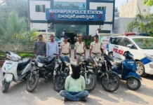 ద్విచక్ర వాహనాల వరుస చోరీలకు పాల్పడుతున్న వ్యక్తి అరెస్టు, 7 వాహనాలు స్వాధీనం