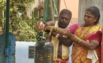 మదీనాగూడలో ఘనంగా నాభిశిల ప్రథమ వార్షికోత్సవం