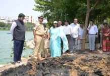 నీటి నిల్వలు, వరద ముప్పు ప్రాంతాల్లో సీఎంసీ, పోలీస్ కమిషనర్ల తనిఖీలు
