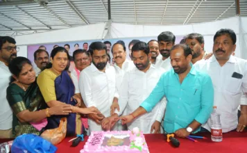 హఫీజ్పేటలో హరీశ్రావు జన్మదిన వేడుకలు