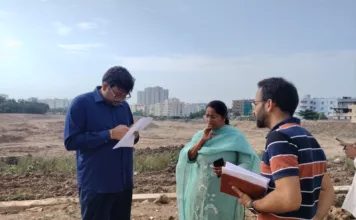 మియాపూర్లో చెరువుల అభివృద్ధి పనులపై జోనల్ కమిషనర్ నారాయణ్ అమిత్ ఆకస్మిక తనిఖీ
