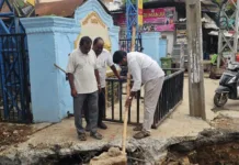 జయప్రకాశ్ నారాయణ్ నగర్లో యూజీడీ పనుల పరిశీలన