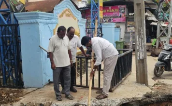 జయప్రకాశ్ నారాయణ్ నగర్లో యూజీడీ పనుల పరిశీలన