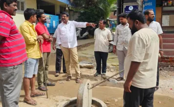 మియాపూర్లో సీసీ రోడ్డు పనుల పరిశీలన.. నాణ్యతతో అభివృద్ధి పనులు పూర్తి చేస్తాం: ఉప్పలపాటి శ్రీకాంత్