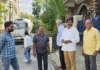మయూరి నగర్లో సీసీ రోడ్డు పనుల పరిశీలన