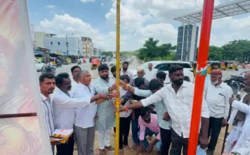 హఫీజ్పేట్ రైల్వే స్టేషన్లో ఘనంగా వినాయకుని కర్ర పూజ.. ముఖ్య అతిథిగా బాలింగ్ గౌతమ్ గౌడ్