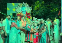 మియాపూర్లో ఘనంగా గణేష్ ఆగమనం.. నృత్యాలు, కోలాటాలతో సందడిగా వేడుకలు