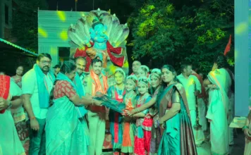 మియాపూర్లో ఘనంగా గణేష్ ఆగమనం.. నృత్యాలు, కోలాటాలతో సందడిగా వేడుకలు