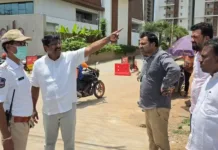 మియాపూర్–బాచుపల్లి రహదారి విస్తరణ పనుల పరిశీలన