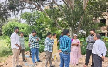 హుడా కాలనీలో ఇంటిగ్రేటెడ్ స్కూల్ కాంప్లెక్స్ కోసం స్థల పరిశీలన