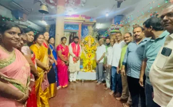 హఫీజ్పేట్లో గణేష్ మండపాలను దర్శించిన బాలింగ్ గౌతమ్ గౌడ్