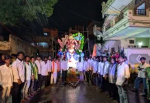 శివాజీ మహారాజ్ యూత్ ఆధ్వర్యంలో ఘనంగా వినాయకుని శోభాయాత్ర