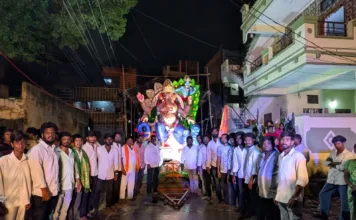 శివాజీ మహారాజ్ యూత్ ఆధ్వర్యంలో ఘనంగా వినాయకుని శోభాయాత్ర