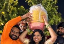 గణేష్ లడ్డూ వేలంలో రూ.6.66 లక్షలు.. వరుసగా రెండోసారి సినీనటి రోజా భారతి సొంతం
