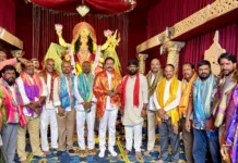శేరిలింగంపల్లిలో ఘనంగా దుర్గామాత నవరాత్రి ఉత్సవాలు.. భక్తులకు అన్నప్రసాద వితరణ